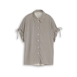 TOM TAILOR Bluza rjava / bela