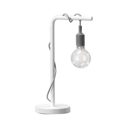 ONLI - Stona lampa WIRE 1xE27/15W/230V 50 cm siva/bela