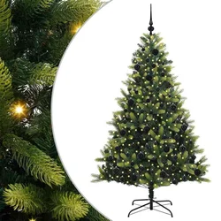 Umjetno savitljivo božićno drvce s 300 LED dioda Zelena 180 cm