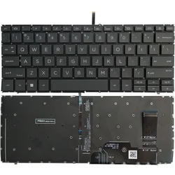 Tastatura za laptop HP 830 G9 840 G9 845 G9 830 G10 840 G10 Firefly 14 G9 G10 mali enter backlight