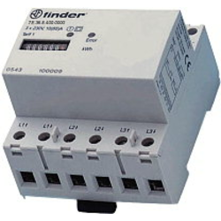 FINDER Trofazni mjerač električne struje, 3 x 65 A, jednotarifni, MID 3 x 230 V/AC V/AC