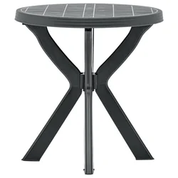 Vidaxl Bistro miza antracitna O70 cm plastika