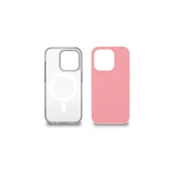 Just in CASE Mag Mix Plus Set maski za telefon iPhone 15 Pro, Dve maske, Roze i providna