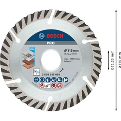Diamantna rezalna plošča PRO Multi Material, 115 x 22,23 mm, 10 kosov