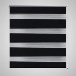 Zebra zavjesa 120,9 x 175 cm Širina tkanine 116,7 cm crna