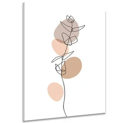 Slika minimalistični list na belem ozadju No4 - 60x90