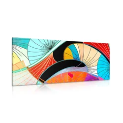 Slika abstrakcija v pestrih barvah - 100x50