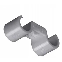shumee Plastični nosilec za cevke 2x20 mm 50 kosov