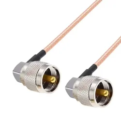 Pigtail UHF vtič/UHF vtič KOTNI RG316 30 cm