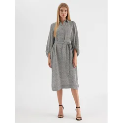 Black and white womens patterned dress Fransa - Womens