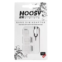 Noosy adapter Nano Micro Sim 3u1 iPhone Set + ključ - Bijela KP14160