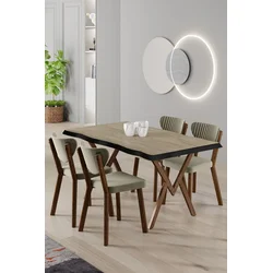 Hanah Home Trpezarijski set, 5 komada, Svetlozeleni