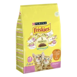 FRISKIES PURINA Suva hrana za mačiće, Piletina i povrće, 10 kg