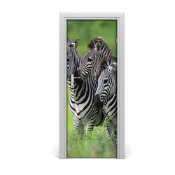 tulup.si Nalepka na vratih Tri zebre 95x205 cm