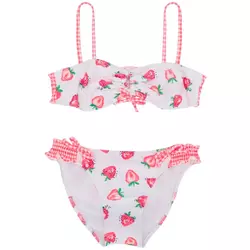 Sunuva-strawberry print bikini-kids-White