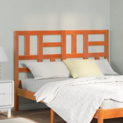 Vidaxl Naslonjalo za posteljo Voščeno rjava 145.5 x 4 x 104 cm