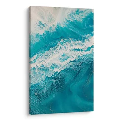 Slika oceanska pena v modrih tonih - 40x60