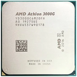 CPU AM4 AMD Athlon 3000G 2C/4T 3.5GHz/ 5MB/ YD3000C6M2OFH