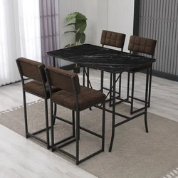 Hanah Home Set barskih stolova i stolica, 110 x 70 x 92 cm, 5 delova, Braon