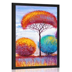 Plakat jesenski gozd - 20x30 silver
