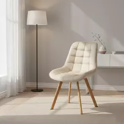 Trpezarijska stolica 1345 Victoria Svetlo Bez /Drvo metalne noge 575x455x850 ( 775-529 )