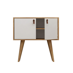 Wallity Komoda Rebecca 80x80x40cm Hrast-Bela