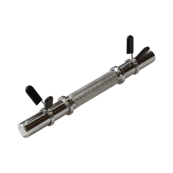 Gorilla Sports Kratka srebrna šipka za bučice (35 cm + 2 sigurnosne opruge) ( 100084-00004-0055 )