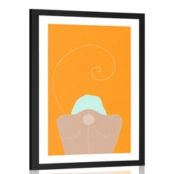 Plakat s paspartujem deklica s cvetom življenja - 20x30 no frame