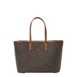 TOMMY HILFIGER Nakupovalna torba konjak/umbra/črna/bela