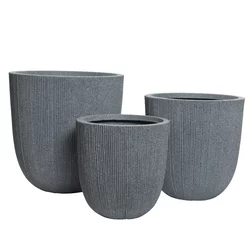 Plastična saksija Lennox/ set 3/1/ siva