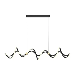 LED luster na sajli COLIA LED/55W/230V crna/zlatna