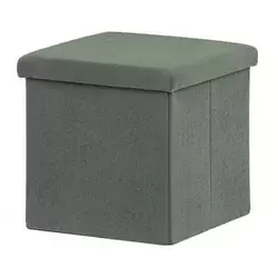 Autronic Tabure Stool with storage space, green corduroy fabric (TAB-471 GRN6)