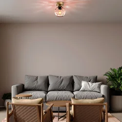 Opviq Zidna lampa Benek-15-14383, 15x15x18cm, IP20, Zlatna boje