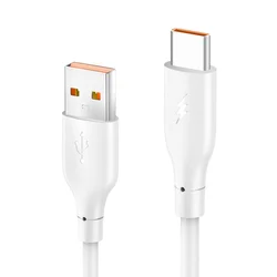 Data kabl KONFULON DC65/ 3A/ USB na Type C beli 1m