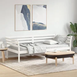 Dnevni krevet bez madraca bijeli 100x200 cm od masivne borovine