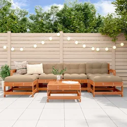 Set lounge namještaja za vrt 7 pcs Bakarno smeđa bor