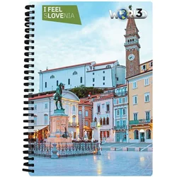 World 3D notebook A6 50L– Bled, spirala