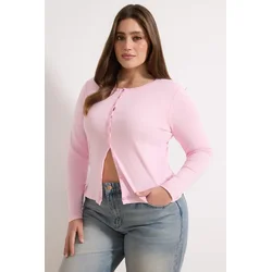 Trendyol Curve Ženska bluza Tbbss26Af00010, Roze