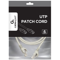 Gembird PP6U-CU-2M Mrezni kabl, CAT6 BAKARNI UTP Patch cord 2m grey