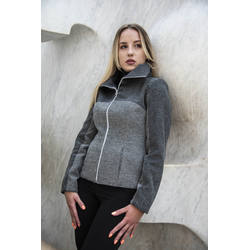 BOUCLÉ MODA Ženski mantil Mila, Sivi