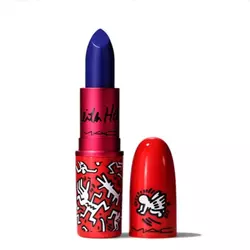 MAC Cosmetics Lipstick Viva Glam X Keith Haring dolgoobstojna šminka odtenek Canal Blue 3 g
