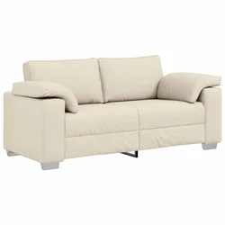 Sofa za dvije osobe Bež 180 cm Platnasta tkanina