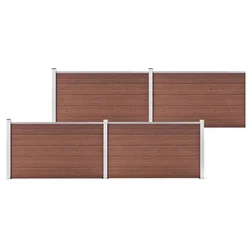 Vidaxl Vrtna ograja WPC 699x106 cm rjava