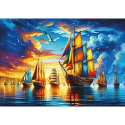Art puzzle - Puzzle Pristan pisanih jader - 500 kosov