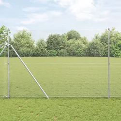 Temeljna zavarena žičana ograda 25 x 1,6 m Srebrna Mreža
