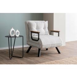 ATELIER DEL SOFA Fotelja Sando Single Teddy Fabric Cream