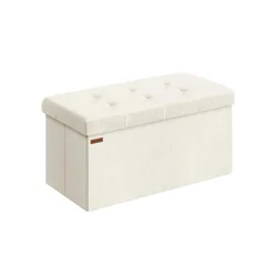 Songmics Shranjevalna klop 38x76x38 cm Bela