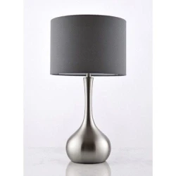 Endon 61192 - prigušiva stona lampa PICCADILLY 1xE14/40W/230V mat hrom/siva