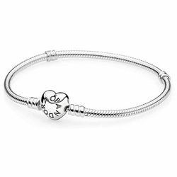 Pandora Srebrna zapestnica z zaponko v obliki srca 590719 (Dolžina 16 cm)