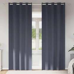 Zavjese za blackout s prstenovima 2 pcs Antracit 225 x 140 cm